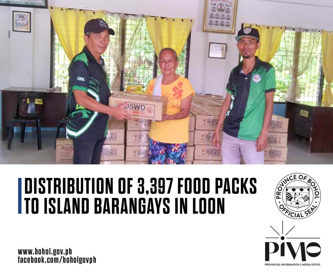Bohol Thanks DSWD for Food Packs for Island Fisherfolks