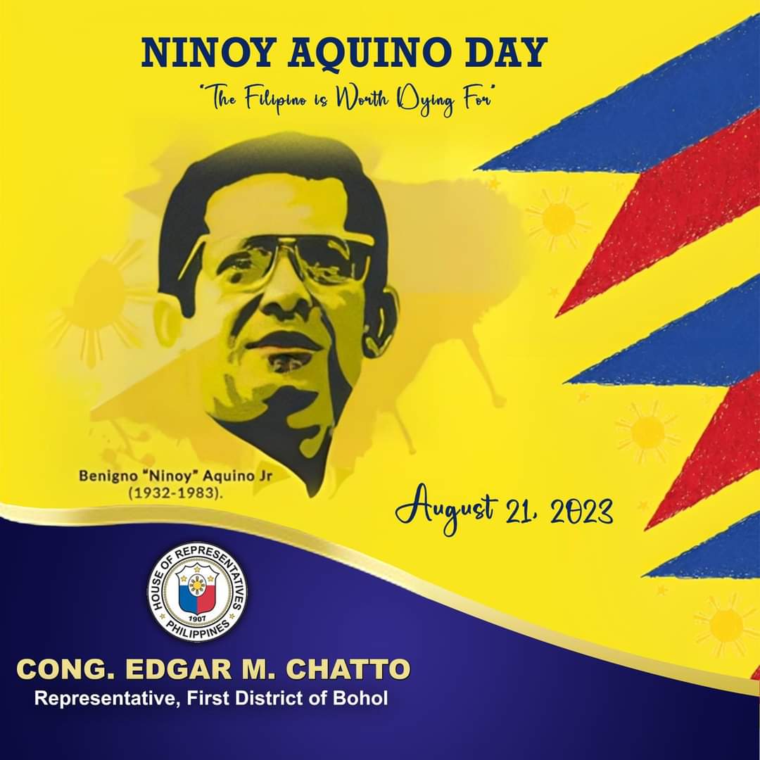 Bohol Rep. Chatto Honors Ninoy Aquino on his 40th Death Anniversary